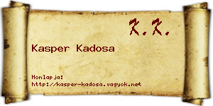 Kasper Kadosa névjegykártya