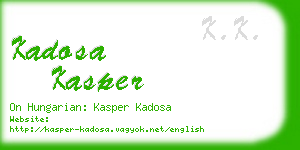 kadosa kasper business card